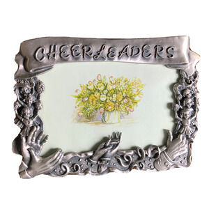 Welforth 3D Cheerleader Pewter Picture Frame Heavy 4x6 Cheer Team Souvenir Gift